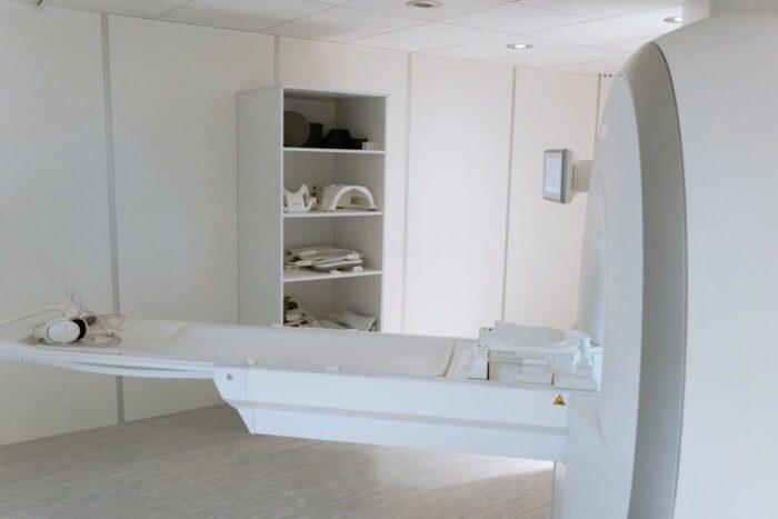 A CT scanner ready for a scan