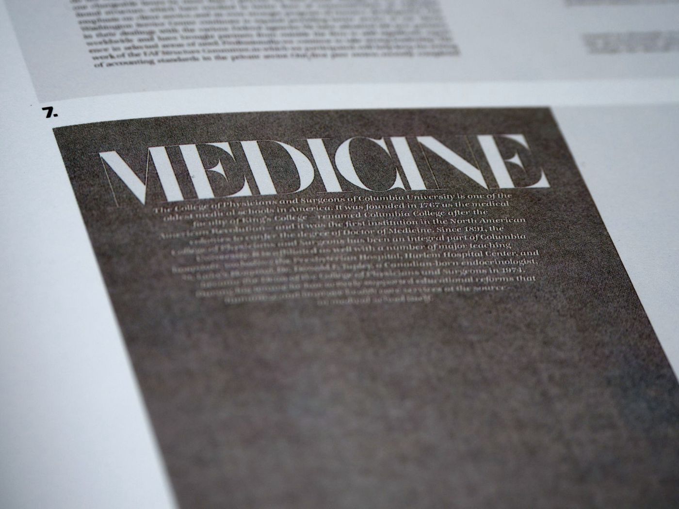 A printed journal page headed Medicine
